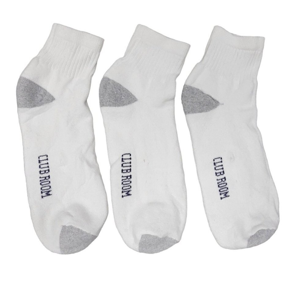 MEN'S Clubroom 3-Pack Ankle Socks. One Size. New Without Tags